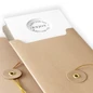 Preview: Embacollage Geschenkumschlag JOY Nature, Detail der Öffnung mit Inlay und goldfarbener Kordel, TRIXI GRONAU Hamburg