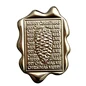 Preview: Embacollage CHRISTMAS CONE gold seal sticker with raised pine cone, MERRY CHRISTMAS lettering and irregular decorative outline