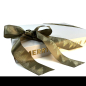 Preview: Faltschachtel weiß mit Heißfolienprägung roesegold mit Geschenkband