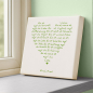 Preview: Painting on canvas white love poem erich Fried , print green background white