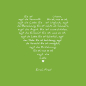 Preview: Painting on canvas white love poem erich Fried , print green backgroundnd white front