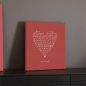 Preview: Painting on canvas red love poem, style