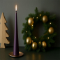 Preview: Ester-Erik Cone Candle dark amethyst, 37cm, XMas style