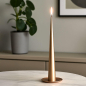 Preview: Ester-Erik Cone Candle metallic champagne, 37cm, style