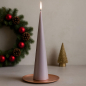 Preview: Ester&Erik Kegelkerze zink pearl,grau, 25 cm, style XMas