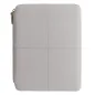 Preview: Filofax Classic Stitch Schreibmappe A5 Zip Folio in Grau, geschlossen