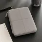 Preview: Filofax Classic Stitch Schreibmappe A5 in Grau auf dunklem Schreibtisch, KI-Visualisierung