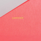 Preview: Gmund Glückwunsckarte Little color notes A7, AMORE, neon pink, Heissfolienprägung gold detail