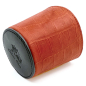 Preview: Hector Saxe LEATHER DICE CUP in orange and dices,  detail