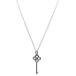 Preview: Chain, silver, rose golden platinum, key shape, front1