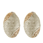 Preview: KMO; Earclips Vervain Snake silver, kamelite champagner