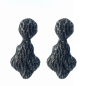 Preview: KMO Ear Studs Wave black Ethno, camelite