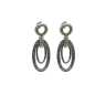 Preview: KMO-Earrings-Slop, drop look green- gold, front