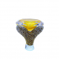 Preview: Kmo ring Hannah yellow-gold  Camelite, with large faceted crystal, on top