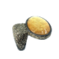 Preview: Kmo ring Sofia Kamelite gelb, front