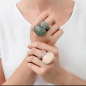 Preview: Kmo ring Sofia Kamelite grün, style