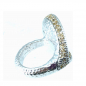 Preview: Kmo ring Alana gelb-gold Kamelite, Rückseite