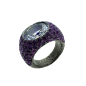 Preview: KMO ring silber, cabochon, amethyst, seitlich