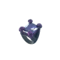 Preview: Kmo ring soli purple Camelite, with large faceted crystal, front