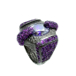 Preview: Kmo ring Da Vinci amethyst, facettierter Stein, seitlich