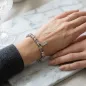Preview: KMO, bracelet Swop, elasticated, silver powder, light pink, style