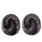 Preview: KMO-Ohrstclips, filo Glitter schwarz,