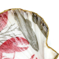 Preview: Objekt Muschelschale Jakobschmuschl bedruckt mit Lobster Rand vergoldet, detail vergoldung