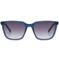 Preview: Komono  Sonnenbrille Jay Navy, Gestell blau, Spruch auf Innenseite der Bügel, Gläser smokegrau, Frontansicht