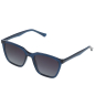 Preview: Komono  Sonnenbrille Jay Navy, Gestell blau, Spruch auf Innenseite der Bügel, Gläser smokegrau, Seitenansicht