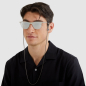 Preview: Komono Zane Sonnenbrille matt silber  Metallrahmen, blau getönte Gläser, style