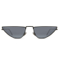 Preview: Komono Sunglasses Ava black, cat eye , solid smoke black lenses, front
