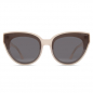 Preview: Komono Sonnenbrille Olivia schwarzer Edelstahl Rahmen, rauchgrau getönte Gläser, cat-Eye, Front