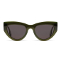 Preview: Komono Sunglasses Kim Seaweed, Frame green,dark purple lens, front view