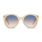 Preview: Komono Sonnenbrille Ellis Daffodil, Rahmen creme, Linsen blau-braun verlaufend, Front