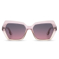 Preview: Komono Sonnenbrille Poly Blush pink, dunkelblau bis rot getönte Gläser, front