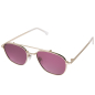 Preview: Komono Alex Sonnenbrille purple rain, silber Metallrahmen, dunkel getönte gläser, Gläser violett, Seitenansicht