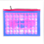 Preview: Lightree Pouch 3 Hearts, neon pink und blau, Zipp Verschluss, back