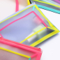 Preview: Lightree Pouch Colorful Lining, neon Streifen in blau und gelb, Zipp Verschluss, style