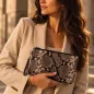 Preview: Nurage, Clutch pitone stampato natur, style model
