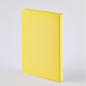 Preview: Nuuna, Notebook, Flex cover from recyceltem leather doted pages, yellow-pink-white, print have a nice idea, back side