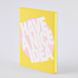 Preview: Nuuna, Notebook, Flex cover from recyceltem leather doted pages, yellow-pink-white, print have a nice idea