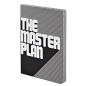 Preview: Nuuna, Notebook, Flex cover from recyceltem leather doted pages , black& white, print The Master Plan, back side
