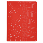 Preview: Nuuna, Notizbuch,Flex-Cover aus recyceltem Leder Seiten Punktraster, bedruckt blau-rot-weiss-gruen, Heartcore, back