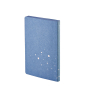 Preview: Nuuna, Notizbuch, Flex-Cover aus recyceltem Denim, Seiten minidots, Print Transcendence, Hologram Effekt blau, style