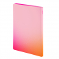 Preview: Nuuna, Notizbuch, Burn, Flex-Cover aus recyceltem Leder Seiten minidots, Print pink -orange verlaufend Burnt, side