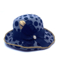 Preview: Paulssen Ellen Hat Goldegg felt grey  Dots schwarz, grosgrain ribbon black Feather black gold