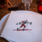 Preview: Paviot white Servietten printed mit green and red Motive NORDIC style