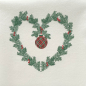 Preview: Paviot napkin Coeur de Sapin white, with Motiv fir heart