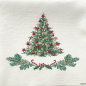 Preview: Paviot Sapin, weiß mit Tannenbaum bedruckt, rot.gruen, braun,