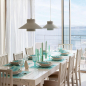 Preview: Paviot, Napkin, Poisson Lumineux Bleu, fish, deckchair, blue, beach party, style window